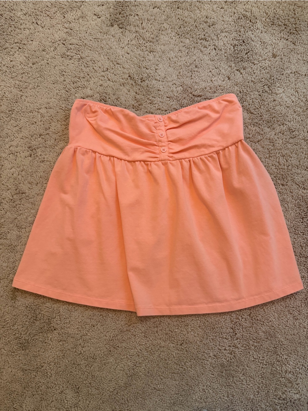 Peach Tube Top with Button Front